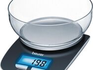 BEURER Küchenwaage KS 25 Haushaltswaage, mit praktischer Schüssel, Tara-Zuwiegefunktion, Koch- und Backwaage mit 3 kg Tragkraft und Schüssel mit 1,2l