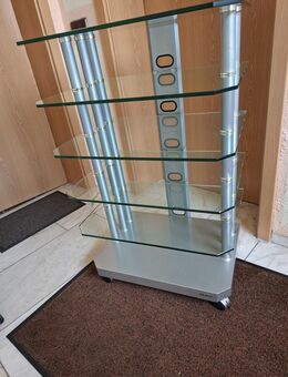 Hifi Turm Rack Focus Glas Silber TV Schrank Phonoschrank Phonomöbel - Oberhausen