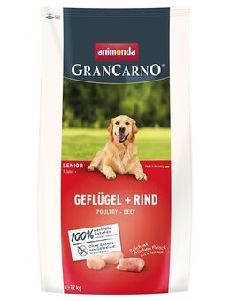 1 + 1 gratis! 2 x animonda GranCarno - Senior Geflügel + Rind (2 x 12 kg)