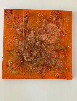 Acrylbild 60x60 cm in Rost-,Orange-und Goldtönen - Rösrath Zentrum