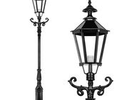 Außenleuchte, Laterne Amsterdam mit Keramikfassung und Glas, Aluminiumguss grün, 320 cm - Heek