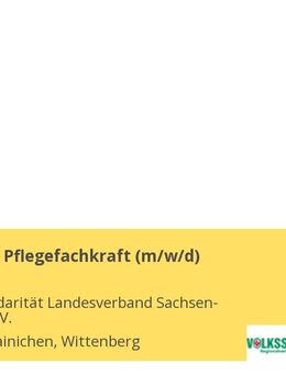 Ausbildung Pflegefachkraft (m/w/d) - Gräfenhainichen