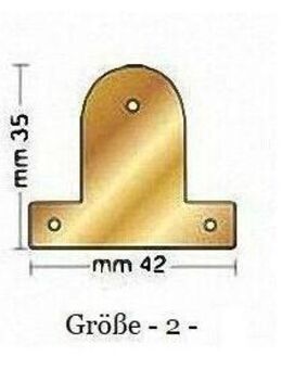 Keilrahmenbleche zur Befestigung von Keilrahmen in Bilderrahmen Größe 2 - Holzminden