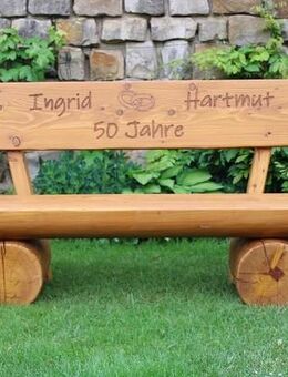 Gartenbank aus Lärche. Holzbank. Hochzeitsgeschenk. Jubiläumsgeschenk. - Steyerberg