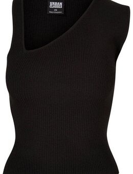 URBAN CLASSICS T-Shirt Urban Classics Damen Ladies Rib Knit Asymmetric Top (1-tlg)