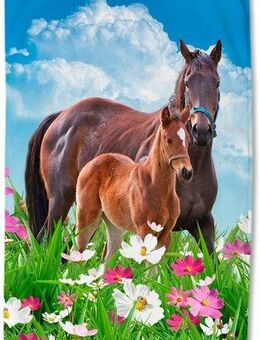 good morning Strandtuch Dora, Microfaser (1-St), Mikrofaser, 75x150, Schnelltrocknend, Strand, Kind, Mädchen, Pferd