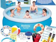 %SALE% XXL Starter Set BestwayFast Set Pool 19 teiliges Zubehör Outdoor Garten Badespaß 305x76 Set453 - Wuppertal