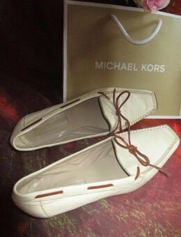 Klassisch * edel * Echt Leder * Loafer * Mokassin * Schuhe "MICHAEL KORS" MK * ORIGINAL * Gr. 37- 37,5 * 37½ / 4- 4,5 * cremè- beige * - Riedlingen