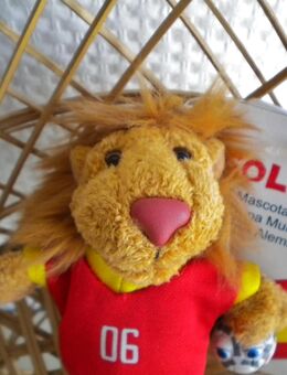 Nici-Plüsch-Goleo-Fußball-Maskottchen-Schlüsselanhänger,Nr. 6,Füllung,ca. 12 cm - Linnich
