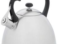 RESTO Kitchenware Wasserkessel Gemini, Flötenkessel 3 l mit wärmespeicherndem Boden im Geschenkkarton, Edelstahl (1-tlg), mit ergonomischem, wärmeableitenden Bakelit-Griff