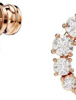 Swarovski Paar Creolen Schmuck Geschenk Matrix Ohrringe, mit Swarovski® Zirkonia (synth) - mit Swarovski® Perle