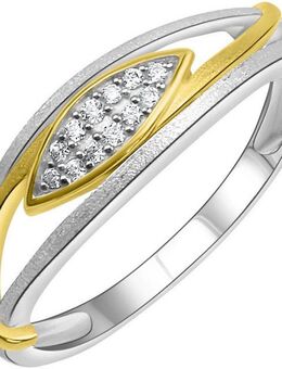 Firetti Silberring Schmuck Geschenk Silber 925 Fingerring Ring bicolor, mit Zirkonia (synth)