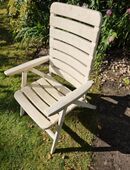 Gartenstühle Set 5 Stück zusammenklappbar weiß Metall/PVC in 22159