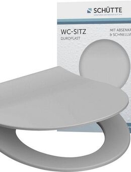 Schütte WC-Sitz SLIM, Duroplast, Absenkautomatik, Schnellverschluss, besonders flache Form