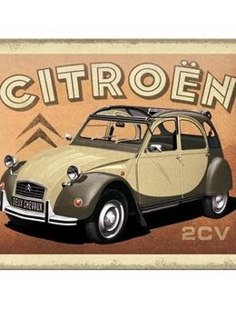Schnes Citroen 2CV Blechschild Ente - Nostalgic-Art 20x15 cm - Berlin