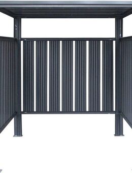 WESTMANN Kaminholzregal, BxTxH:180x200x210 cm, anthrazit, auch als Fahrrad- oder Rauchunterstand