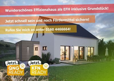 ++ EH40+ QNG-zertifiziert! ++ Wunderschönes Effizienzhaus inkl. HKW mit PV 8 kWp und Batterie 8,25 kWh inkl. Bauplatz steht zur Planung bereit!