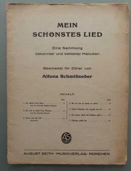 Notenheft „Mein schönstes Lied“ für Zither (ca. 1940er-Jahre) - Münster