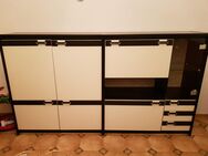 Wohnzimmerschrank, schwarz/weiß, mit viel Stauraum, zweiteilig - Hannover Herrenhausen-Stöcken