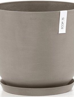 ECOPOTS Blumentopf Oslo 35 Taupe, für innen und außen: frostsicher, bruchsicher und lichtbeständig