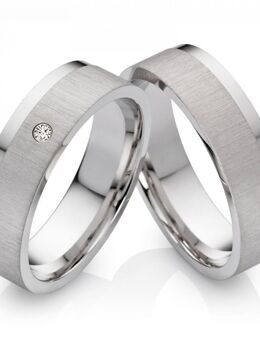 Eheringe aus 925 Silber mit Echtem DIAMANT SB05 - Aholming