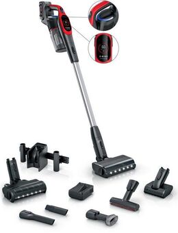 BOSCH Akku-Stielstaubsauger Neuheit Unlimited 9 ProAnimal BKS941PET, MicroClean™ Technology, beutellos, HEPA-Filtersystem, 10 Jahre Motorgarantie, Schnellladegerät, LED Licht