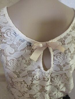 NEU * Ausgeh * Lace Spitze * DESIGNER * Kurzarm * Schleifen * Romatik * Blusen * Corp * Top * Gr. 36/ S * cremè- beige - champagner - ercu * - Riedlingen