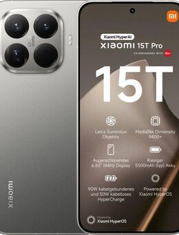 Xiaomi 15T Pro 12+512 Smartphone (17,34 cm/6,83 Zoll, 512 GB Speicherplatz, 50 MP Kamera)