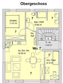 Attraktive 2 1/2-Zimmer-OG-Wohnung (Whg. 7) mit Balkon - KfW 40 in ruhiger, zentraler Wohnlage in Burgau - Burgau