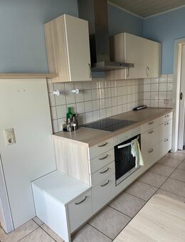 Zwei-zeilige Einbauküche mit Kühlschrank, Herd und Geschirrspülmaschine - Königswinter