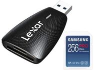 Speicherkarte SDXC 256GB, Samsung PROPlus mit einer Datenübertragungsrate von bis zu 160MB/s, Lexar Dual Speicherkartenleser, USB 3.1 Typ A, MicroSD & SD Laufwerke - Fürth