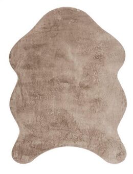 Paco Home Fellteppich Pelt 640, fellförmig, Höhe: 16 mm, Kunstfell, Uni Farben, sehr weicher Flor