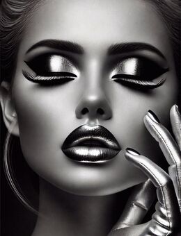 Fantastisches Frauenportrait, Mini Poster/Fotodruck 20x30 cm glänzend glamourös - Celle