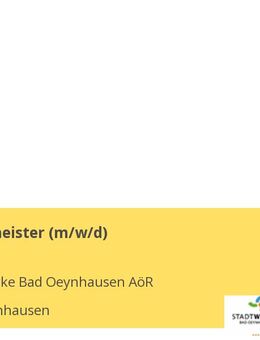 Abwassermeister (m/w/d) - Bad Oeynhausen