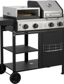El Fuego Gasgrill Kombigrill 3-in-1 Boston, inkl. Pizzastein und Planchaplatte als Zubehör