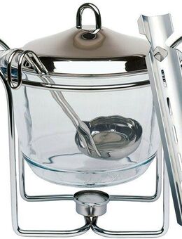 APS Bowle-Set, (Feuerzangenbowle mit Zuckerhutablage), Edelstahl/Glas, Inhalt 4 Liter