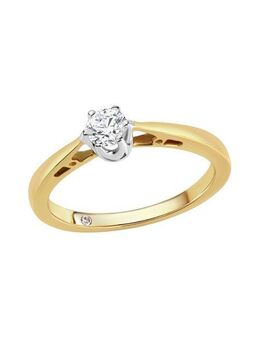Diamonds by Ellen K. Fingerring Gold 585 zweifarbig mit Diamant 0,25ct.