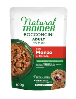 Natural Trainer Bocconcini Adult Small & Toy Häppchen in Sauce - 24 x 100 g Rind
