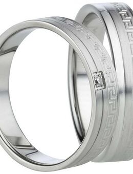 Partnerringe Edelstahl mit Muster AB830-AB831 - Aholming