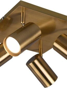 TRIO Leuchten Deckenstrahler Marley, ohne Leuchtmittel, Leuchtmittel frei wählbar, Altmessingoptik, Spots dreh- und schwenkbar