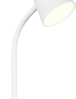 Reality Leuchten LED Tischleuchte PONGO, LED Tischleuchte m. Kippschalter, 4,5W 500 Lumen 3000K warmweiß, Ein-/Ausschalter, LED fest integriert, Warmweiß, flexibel verstellbare Leselampe, Schreibtischlampe Höhe 36cm