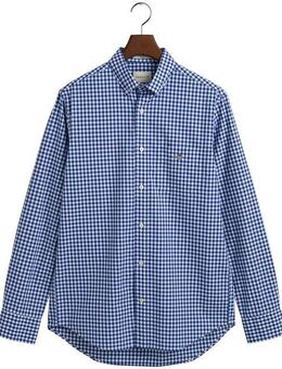 Gant Langarmhemd REG POPLIN GINGHAM SHIRT mit Logostickerei auf der Brust