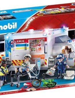 Playmobil® Rettungs-Fahrzeug: US Ambulance (70936), My Action Heroes Konstruktions-Spielset, (93 St), mit Licht- und Soundeffekten, Made in Germany