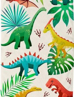 good morning Strandtuch Dinos, Microfaser (1-St), 100% Mikrofaser, 75x150, Schnelltrocknend, Kind, Junge, Dino, Natur