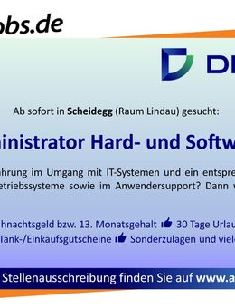 System Administrator Hard- und Software m/w/d - Scheidegg