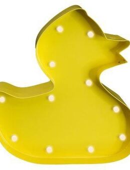 MARQUEE LIGHTS LED Dekolicht Rubber Duck, LED fest integriert, Warmweiß, Wandlampe, Tischlampe Gummiente, Ente, Tier 11 Leuchtmittel - 15x14 cm