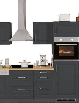 KOCHSTATION Küchenzeile KS-Stockholm, Breite 370 cm, mit hochwertigen MDF Fronten im Landhaus-Stil