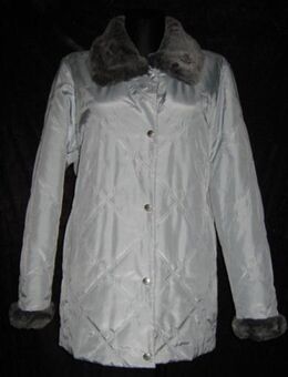 NEU * Edel * Stepp - Jacke * im Englisch- Barbour * Style * mit Webpelz * Fake Fur * Kragen "Bexleys Woman" Gr. 38- 40, 42/ S- M * hell- eis- blau * - Riedlingen