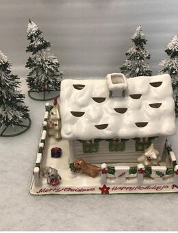 VILLEROY BOCH , Seltenes SCHNEEHAUS TEELICHTHAUS, Weihnachtsschmuck - Meerbusch