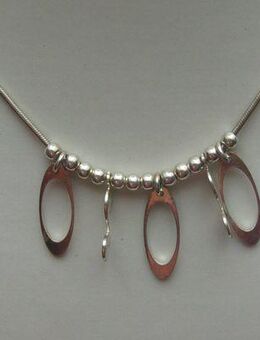 Collier-Halskette, 925 Silber, außergewöhnliches Design - Stemmen